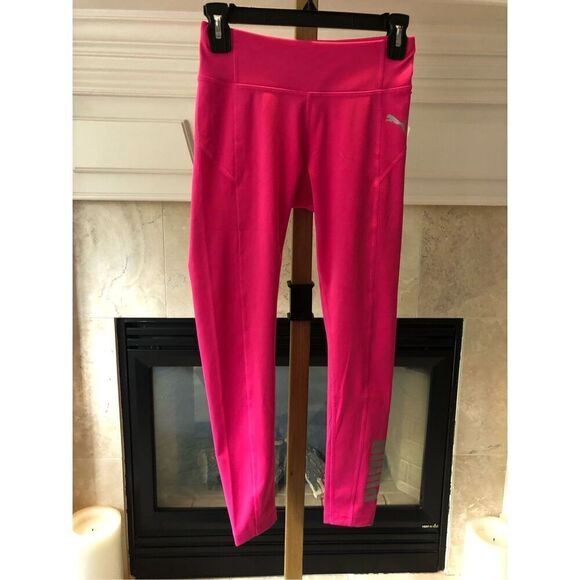 Puma Women’s Bright Pink Activewear Compression Pants Size XS - Picture 1 of 8